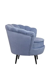 Низкое кресло ракушка Pearl Sky на черных ножках в Краснодаре