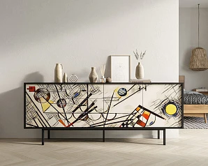 купить стильный Комод с тремя дверками и тремя ящиками "Emerson" by Kandinsky арт EM07/Print_01 в Краснодаре