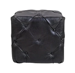 Дизайнерский пуф Amrit Black Leather в интернет-магазине в Краснодаре