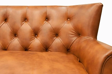 Кожаный диван лофт Tesco коричневый на заказ в Краснодаре