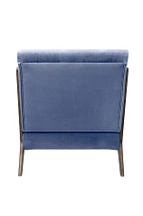 заказать Низкое кресло с деревянными подлокотниками Mody Sky цвет синий в Краснодаре