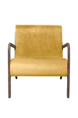 купить красивые Низкое кресло c деревянными подлокотниками Mody Yellow в Краснодаре