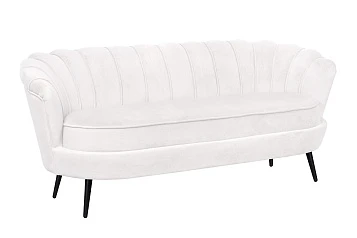 Диван ракушка Pearl Triple Beige на черных ножках в интернет-магазине в Краснодаре