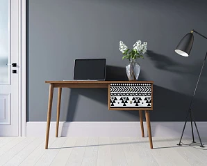 красивый Стол рабочий "Berber" принт 19 с одной тумбой арт BB20/Print_19 в интернет-магазине в Краснодаре