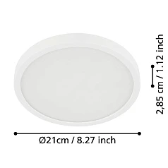 купить стильные 900647 Накладной светильник FUEVA 5, 17W (LED), 3000K, IP44, L210, B210, H28, сталь, белый / пластик, белый в Краснодаре