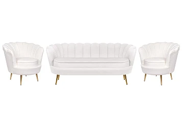 стильный Комплект кресел и дивана ракушка Pearl Triple Beige в Краснодаре
