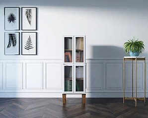 Шкаф-витрина "Andersen" с рифлеными стеклами арт AN14 на заказ в интернет-магазине в Краснодаре