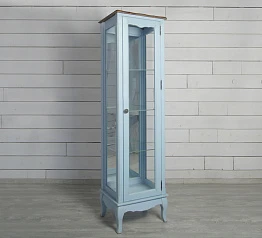 Шкаф "Leontina Blue" для посуды узкий/низкий арт ST9319B в интерьере в Краснодаре