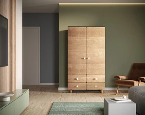 фото Шкаф двухдверный с ящиками "Split" SP14 в интерьере в Краснодаре