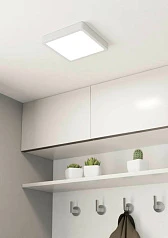 купить стильные 900647 Накладной светильник FUEVA 5, 17W (LED), 3000K, IP44, L210, B210, H28, сталь, белый / пластик, белый в Краснодаре