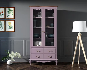 красивый Шкаф Leontina Lavanda для посуды высокий 4 ящика  арт ST9355/4L в интернет-магазине в Краснодаре