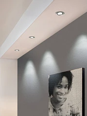 заказать 95853 Комплект светодиодных встраиваемых светильников PINEDA регулир., 3х6W(LED), ?84, пластик, никель мат в Краснодаре