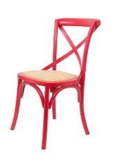 фото Стул ретро Cross Back Red в интерьере в Краснодаре