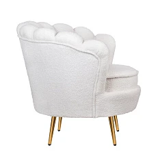 Низкое кресло ракушка Pearl цвет белый на заказ в Краснодаре