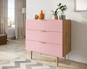 фото Комод с тремя ящиками "Line" LN12/GR1/pink в Краснодаре