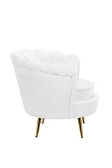 купить стильное Низкое кресло ракушка Pearl White в интернет-магазине в Краснодаре