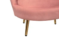 Низкое кресло ракушка Pearl Pink V3 в интерьере в Краснодаре