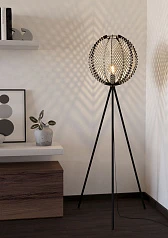 фото 44009 Торшер WAVERTON, 1х40W (E27), H1430, ?400, сталь черный / текстиль, дерево, белый, черный в Краснодаре