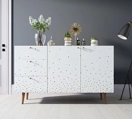 купить красивый Комод "Berber" с двумя дверками и ящиками принт 15 арт BB17/Print_15 в Краснодаре