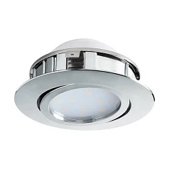 красивые 95848 Светодиодный встраиваемый светильник PINEDA регулир., 1х6W(LED), ?84, пластик, хром на заказ в Краснодаре