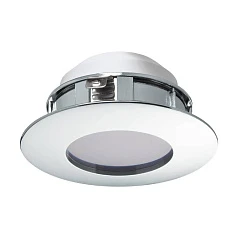 купить 95818 Светодиодный встраиваемый светильник PINEDA, 1х4,9W(LED), ?78, IP44, пластик, хром в Краснодаре