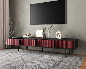 купить красивый Комод с четырьмя ящиками под TV "Emerson" арт EM06/red/L в Краснодаре