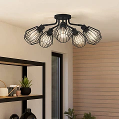 фото 31532 Люстра TARBES, 5x60W(E27), сталь, черный в Краснодаре