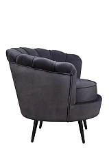 заказать Низкое кресло ракушка Pearl черный V2 в интернет-магазине в Краснодаре