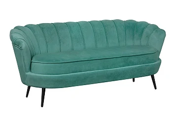 купить Диван ракушка для гостиниц Pearl Triple Green V2 на черных ножках в Краснодаре