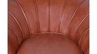 заказать Низкое кресло ракушка Pearl Brown на черных ножках в Краснодаре
