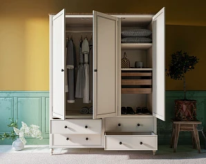 фото Шкаф трехстворчатый "Odri" с ящиками арт od2127KR3 в интерьере в Краснодаре