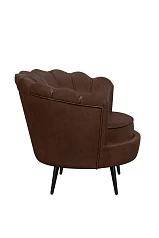 заказать Низкое кресло ракушка Pearl Brown V2 на черных ножках в Краснодаре