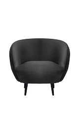Мягкое кресло Small Benee Black V2 в интерьере в Краснодаре