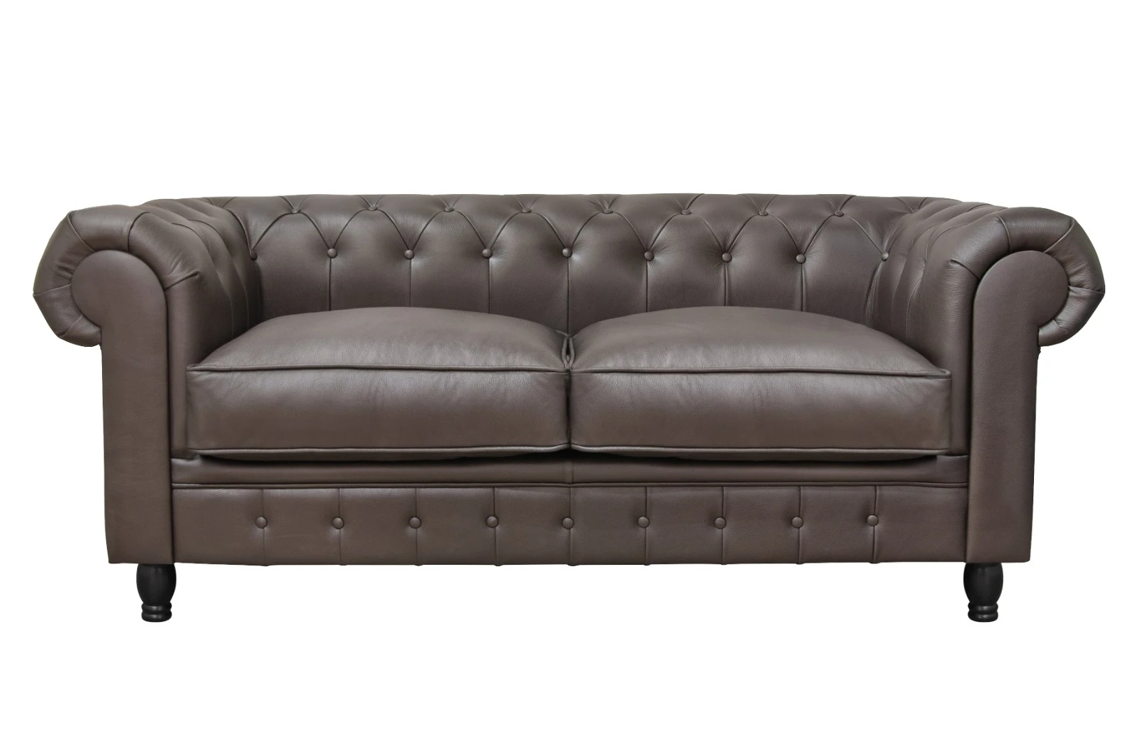 фото Диван из коричневой кожи Chesterfield Brown Leather 2S в Краснодаре