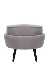 купить Пуф Pearl Adorn Grey на черных ножках в Краснодаре