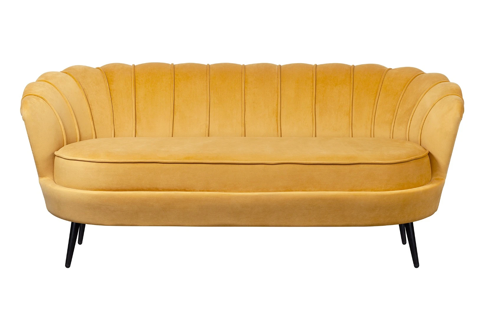 Дизайнерский диван Pearl Triple Yellow на черных ножках на заказ в интернет-магазине в Краснодаре