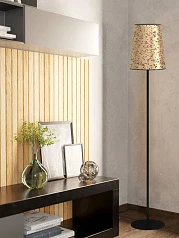 заказать стильные 390295 Торшер с ножным выключателем CASTUERA, 1X25W (E27), H1725, сталь, черный / бумага с розовыми в Краснодаре