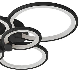 Люстра Oris 6 rings black в интерьере в Краснодаре