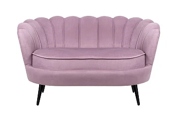 заказать Дизайнерский двухместный диван Pearl Double Pink на черных ножках в интернет-магазине в Краснодаре