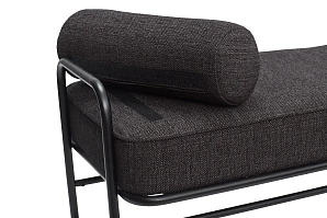 БАНКЕТКА HUBSCH, ТКАНЬ / МЕТАЛЛ, ЧЕРНЫЙ в Краснодаре