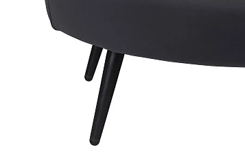 купить Диван ракушка для гостиниц Pearl Triple Black на черных ножках в Краснодаре