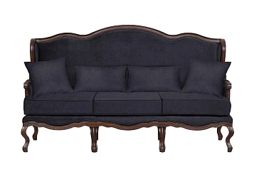 фото Прямой трехместный диван Brody черный в интерьере в Краснодаре