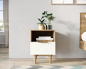 Тумбочка с нижним ящиком "Line" LN09/GR1/beige на заказ в Краснодаре