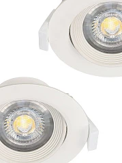 стильные 32896 Комплект светодиодных встраиваемых светильников регулируемых SARTIANO, 3х5W(LED), 3х470lm, ?90, ET45, плас в Краснодаре