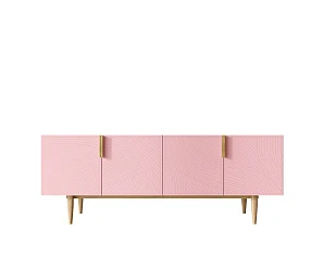 красивый Комод под TV с четыремя дверками "Line" LN06/GR1/pink в Краснодаре