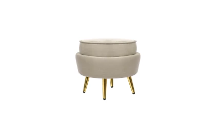 Кресло с пуфом ракушка Pearl Taupe в Краснодаре