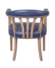 Мягкий стул с подлокотниками Tanner Blue Leather в Краснодаре