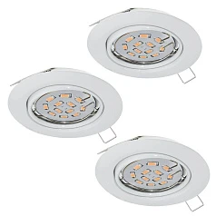 купить красивые 75349 Комплект светодиодных встраиваемых светильников EINBAUSPOT LED, 3x3W (GU10), 87х87, сталь, белый в Краснодаре