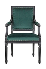 фото Мягкий стул с подлокотниками Runako Green в интерьере в Краснодаре