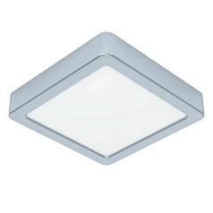 900649 Накладной светильник  FUEVA 5, 11W (LED), 3000K, IP44, L160, B160, H28, сталь, хром / пластик, белый в интерьере в Краснодаре